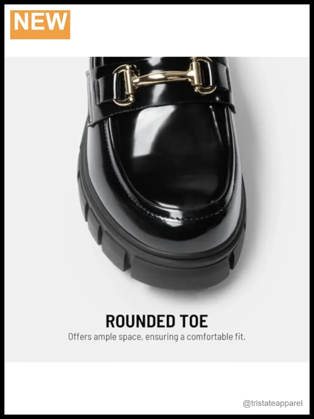 Chunky Platform Loafers with Horse-Bit Detail - Faux Leather